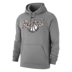 NWOT Nike Grey 'Baseball Thanks Mom' Pullover Hoodie